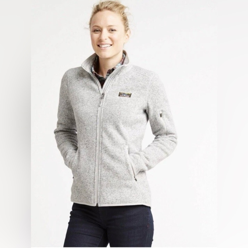 L.L.Bean Sweater Fleece Full-Zip Jacket Size Small BX3